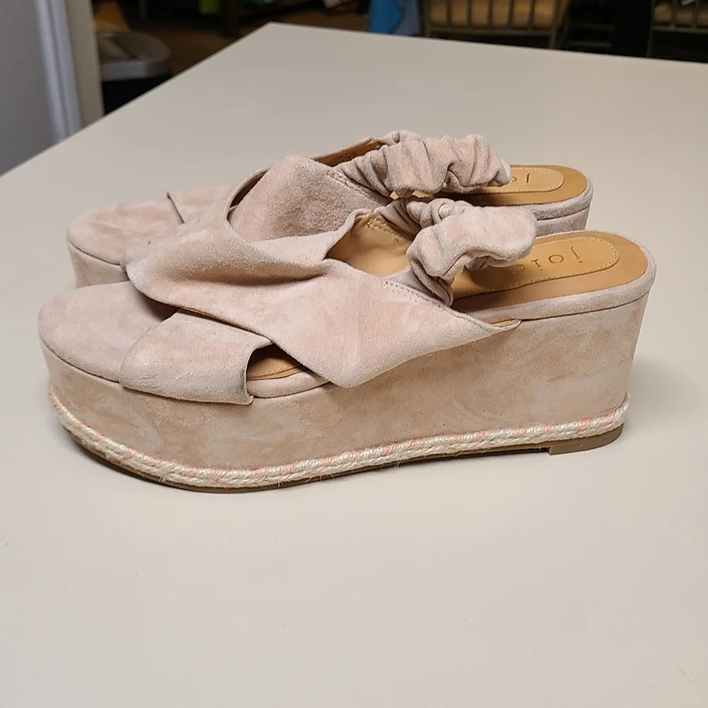 Joie Suede Garden slingback platform sandals size 38 - Picture 2 of 13